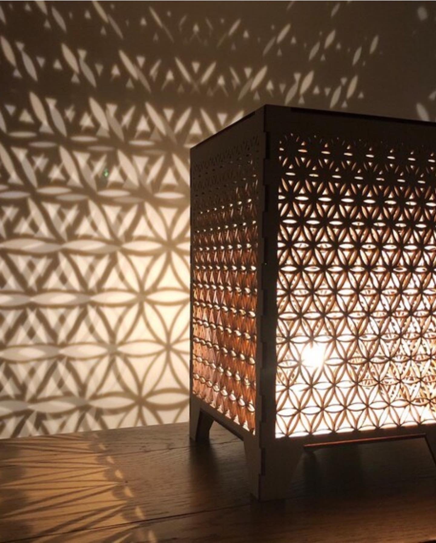 Flower of Life Shadow Lamp (Clear Cut Creation)